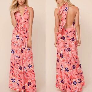 Yumi Kim Anthropologie Pink Studio 54 Tango Maxi Dress Medium 100% Silk